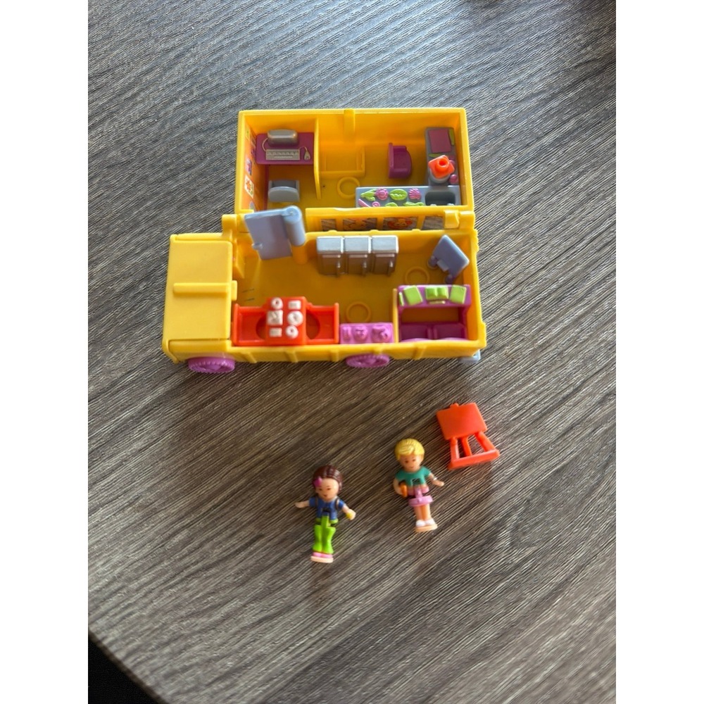Polly Pocket Classroom On The Go School Bus - Bluebird 1996 - COMPLETE!
